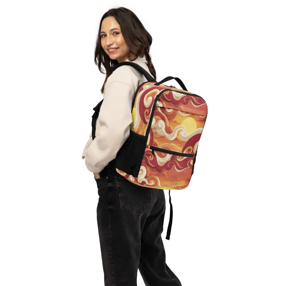 Sunset Undertow on Utility Backpack — Back
