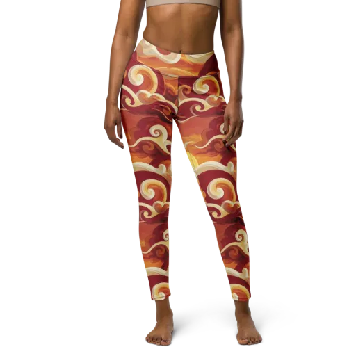 Sunset Undertow on a Yoga Leggings