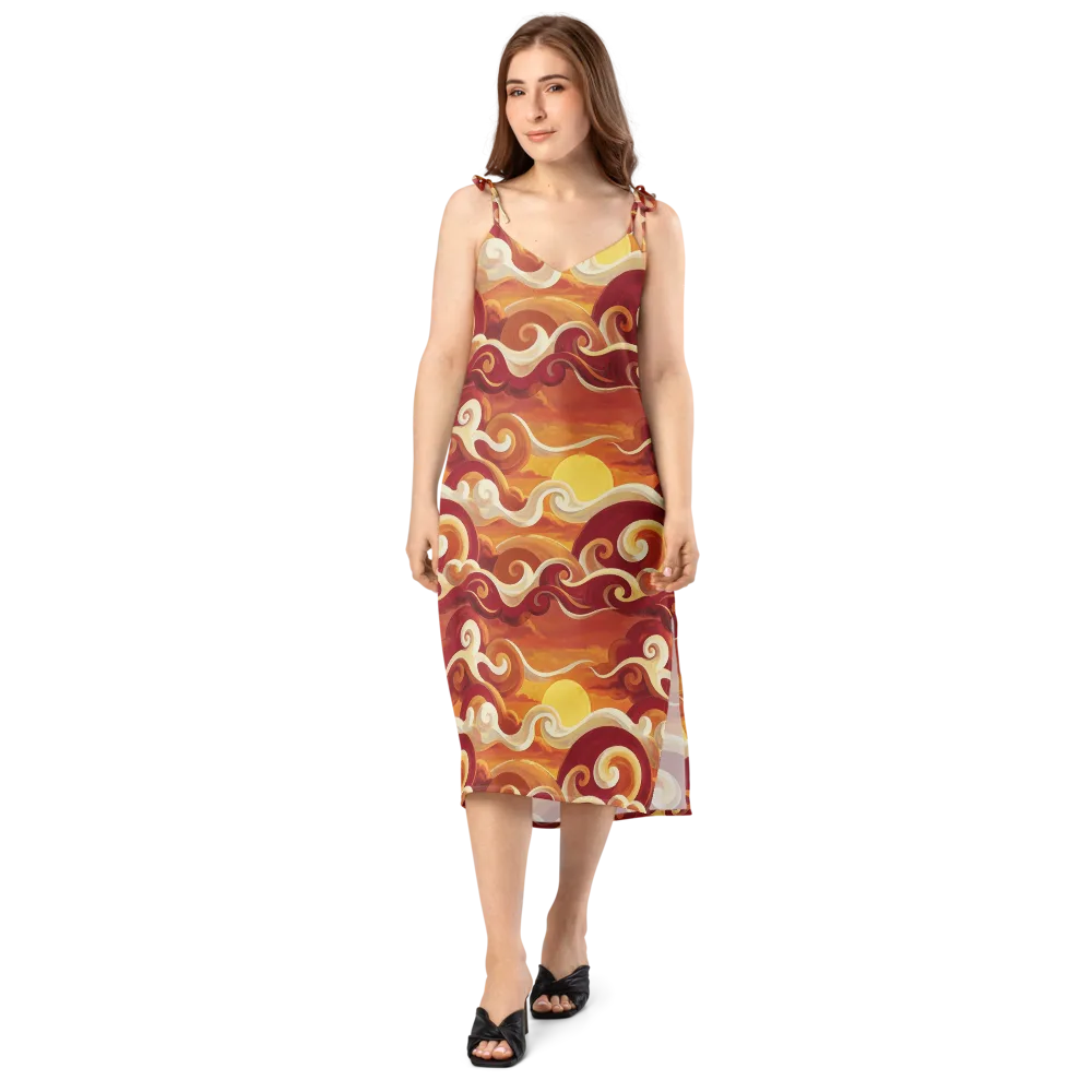 Sunset Undertow on Slip Dress — Front