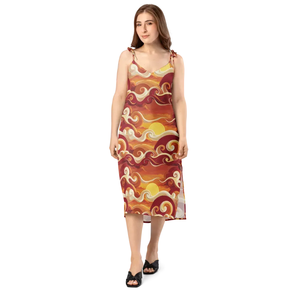 Sunset Undertow on Slip Dress — Front