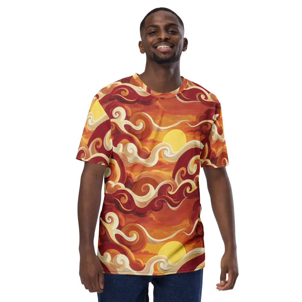 Sunset Undertow on Men's Crew Neck T-Shirt — Front