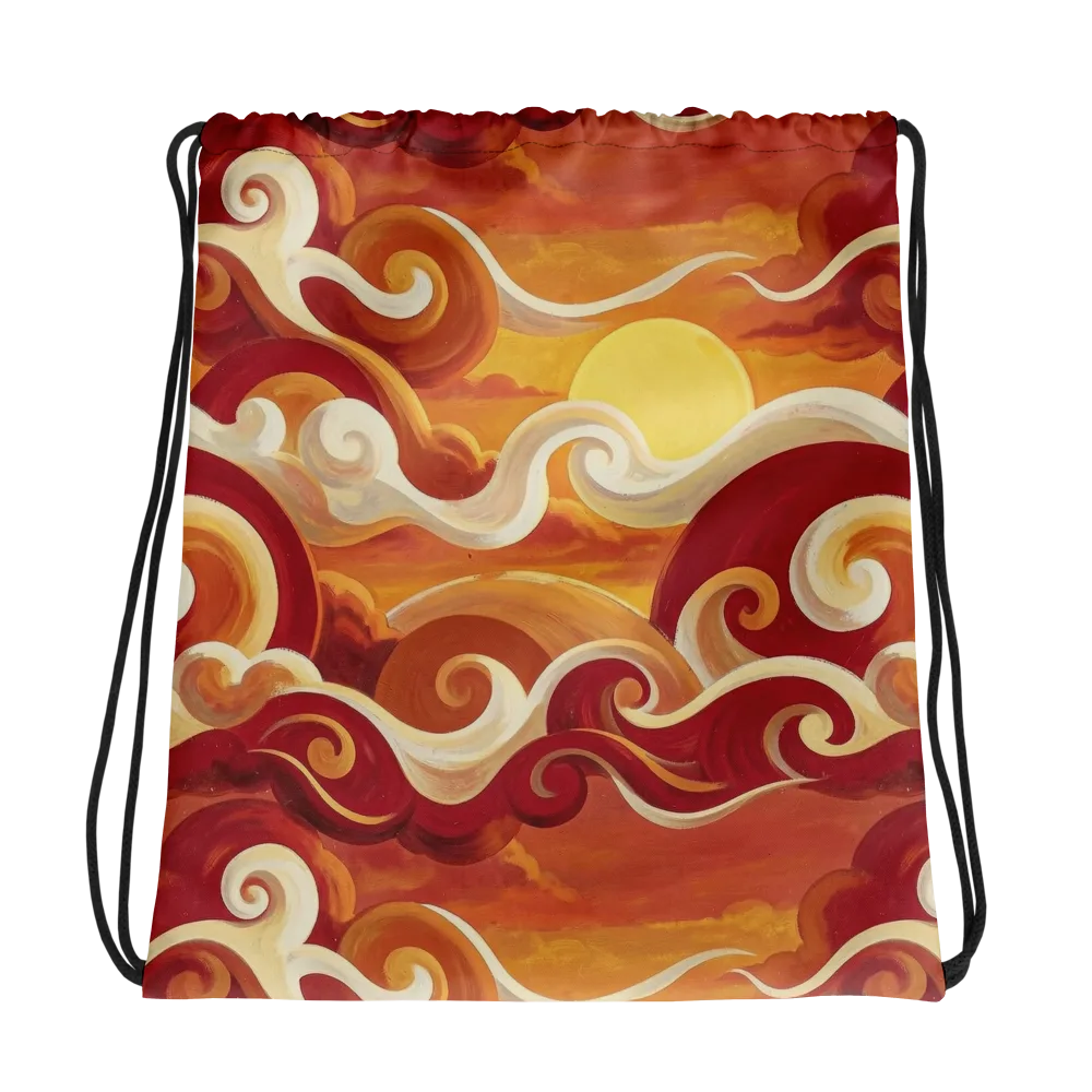 Sunset Undertow on Drawstring Bag — Photo