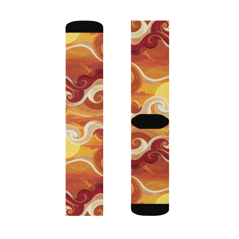 Sunset Undertow on Socks — Left Sock