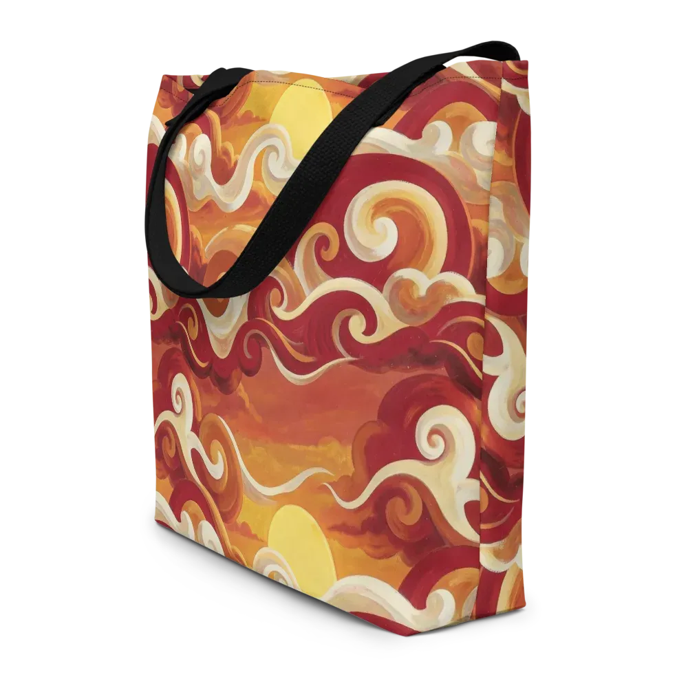Sunset Undertow on Large Tote Bag W/ Pocket — Front