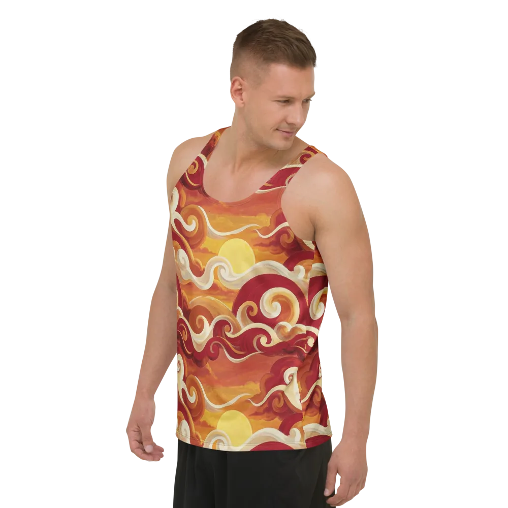 Sunset Undertow on Men's Tank Top — Left Front