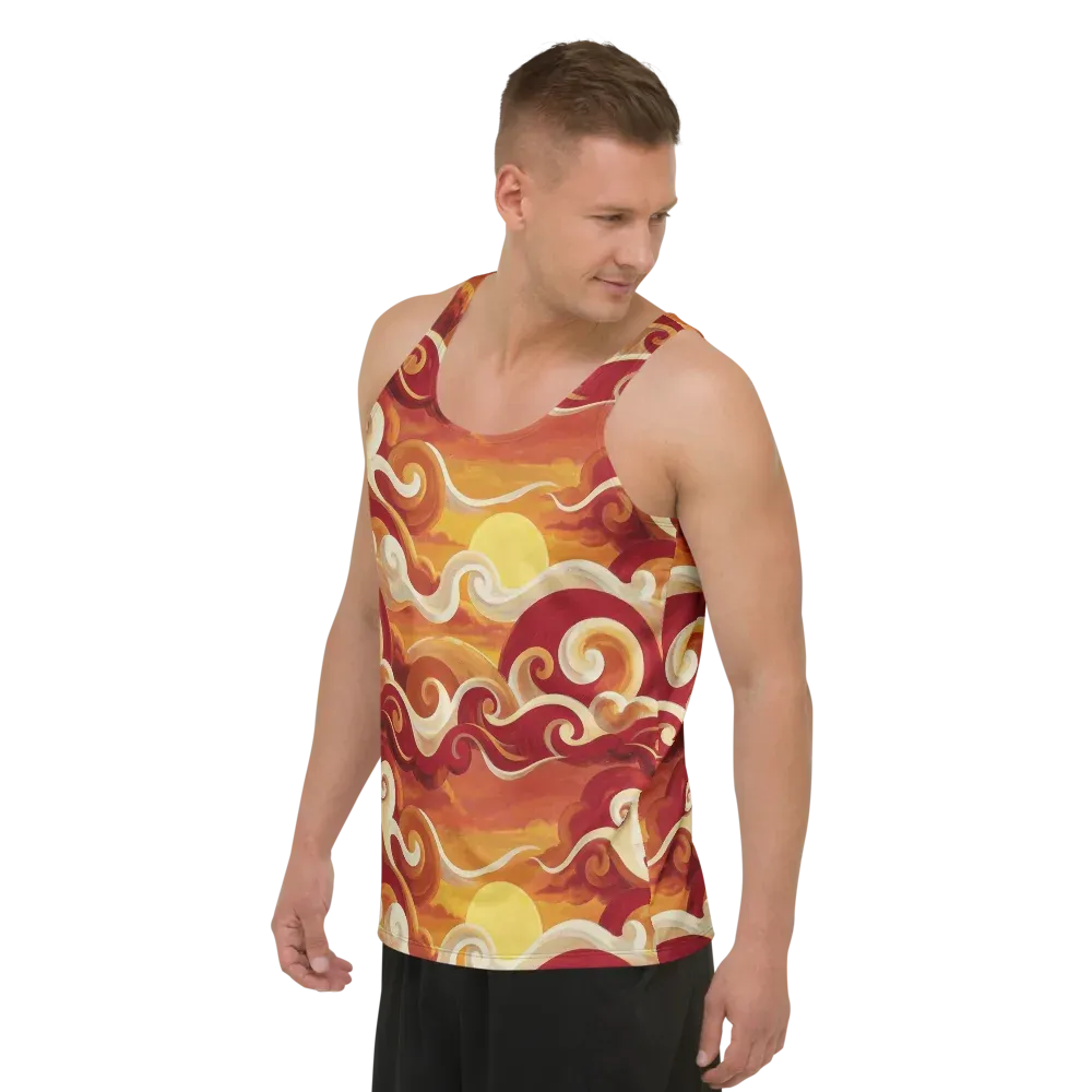 Sunset Undertow on Men's Tank Top — Left Front