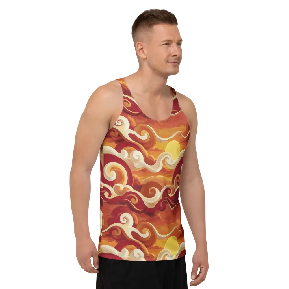 Sunset Undertow on Men's Tank Top — Right Front
