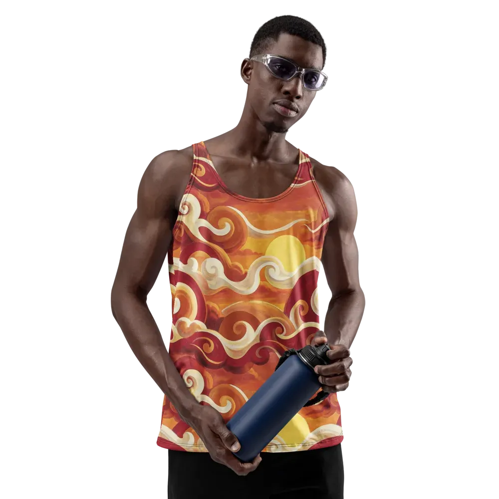 Sunset Undertow on Men's Tank Top — Front