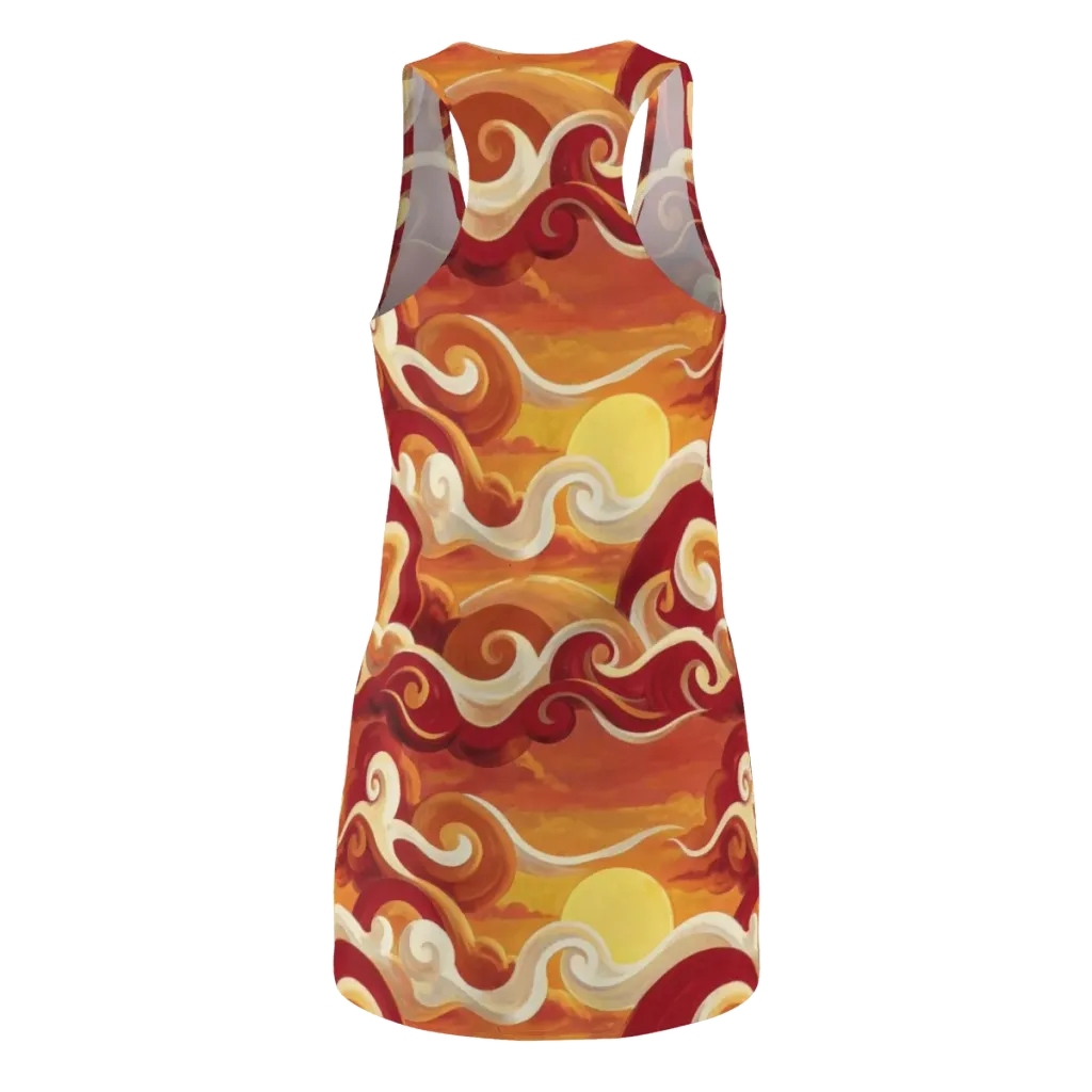 Sunset Undertow on Racerback Dress — Back