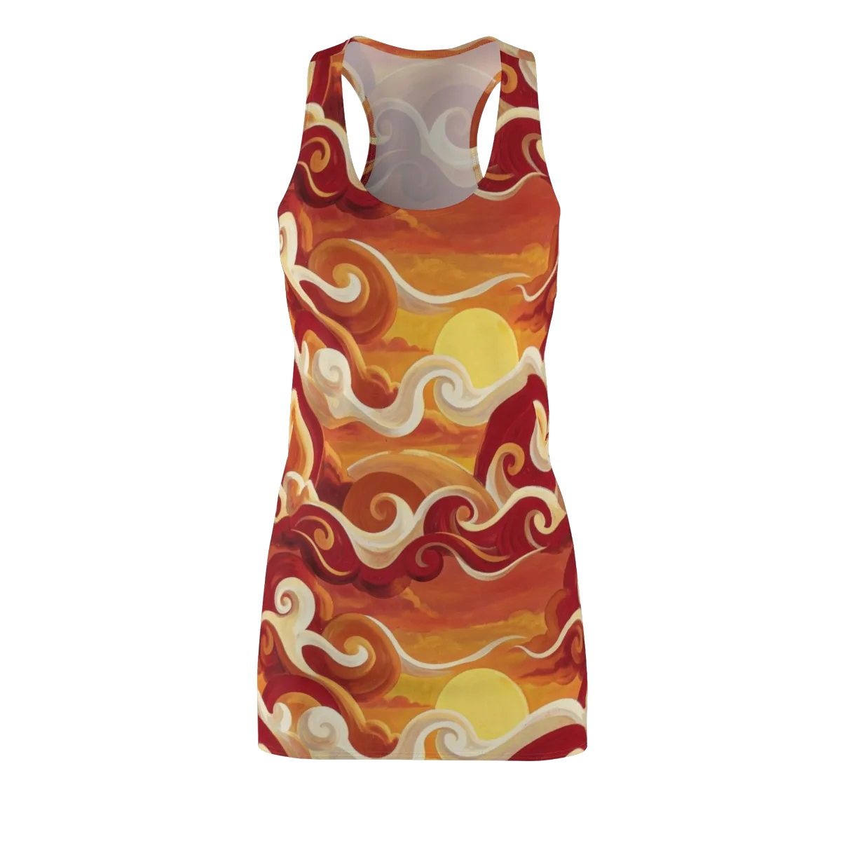 Sunset Undertow on Racerback Dress — Front