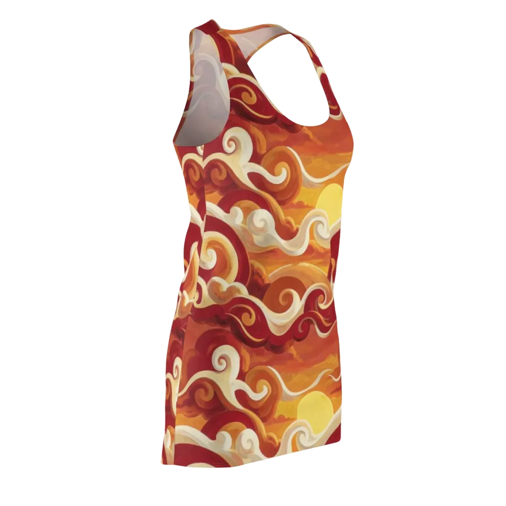 Sunset Undertow on Racerback Dress — Front Side