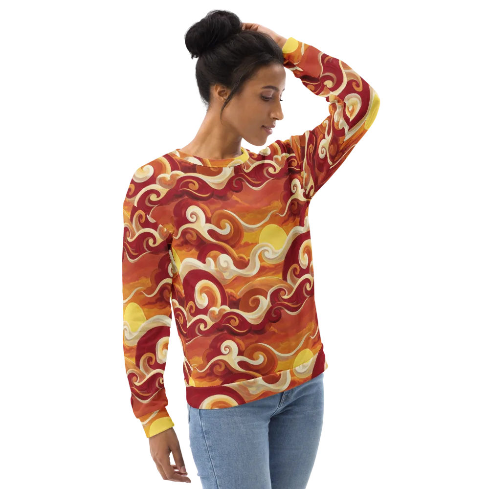Sunset Undertow on Sweatshirt — Right Front
