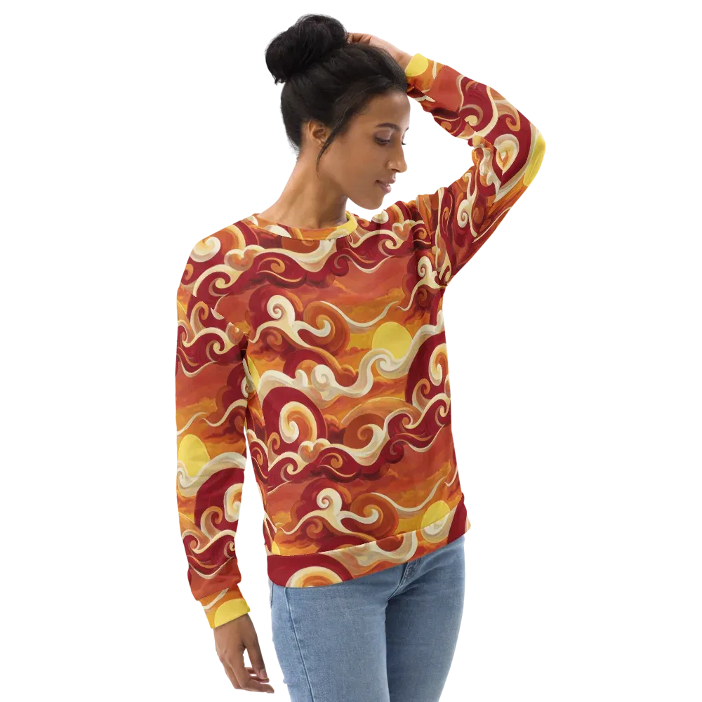 Sunset Undertow on Sweatshirt — Right Front