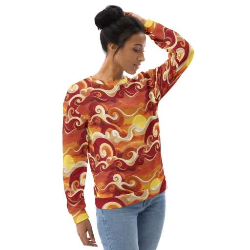 Sunset Undertow on a Sweatshirt