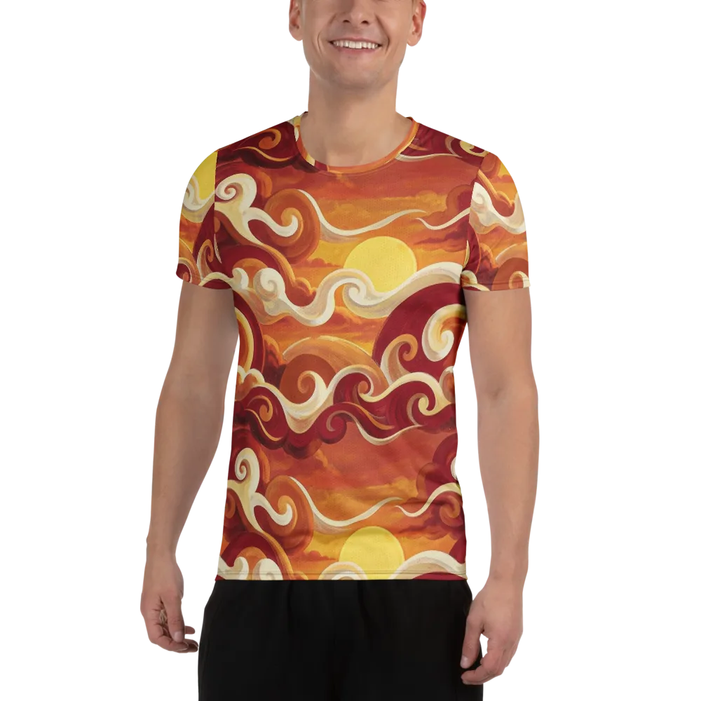 Sunset Undertow on Men's Athletic T-Shirt — Front