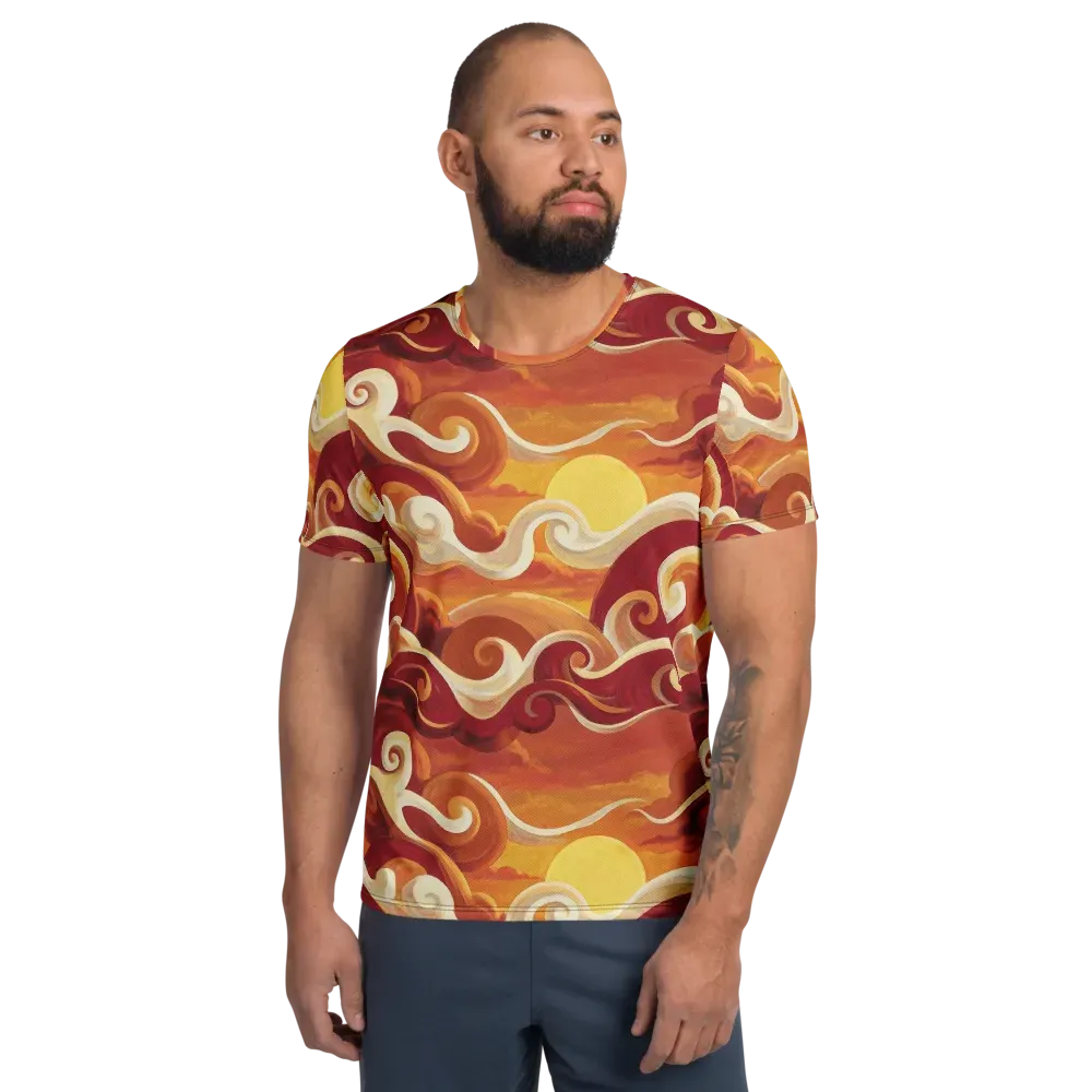 Sunset Undertow on Men's Athletic T-Shirt — Front
