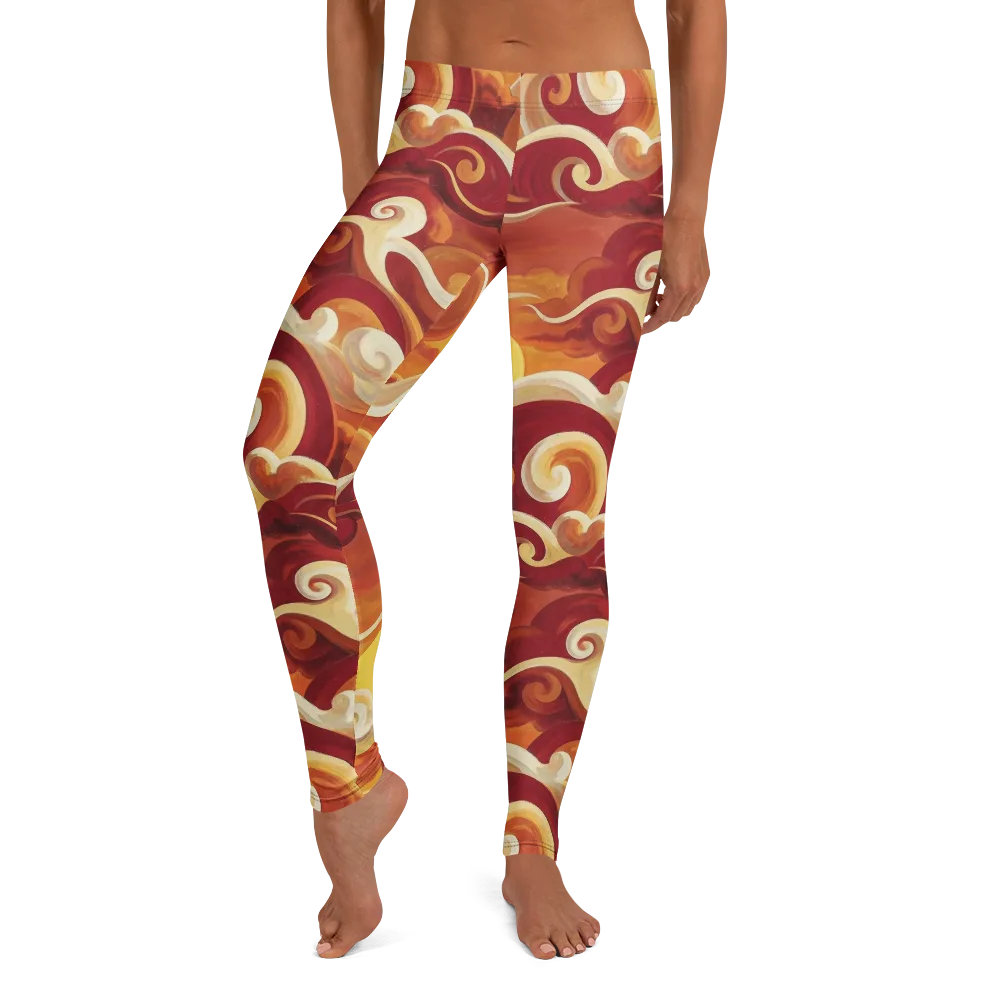 Sunset Undertow on Leggings — Front