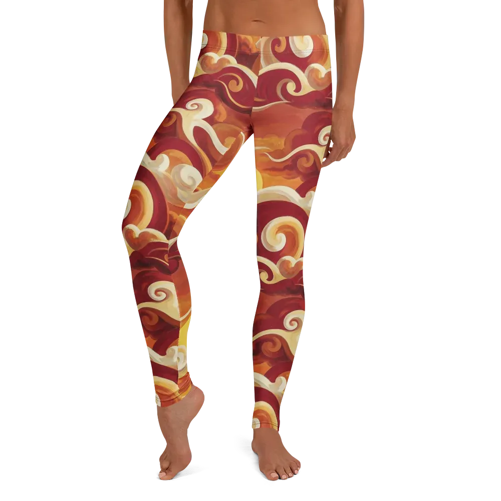 Sunset Undertow on Leggings — Front