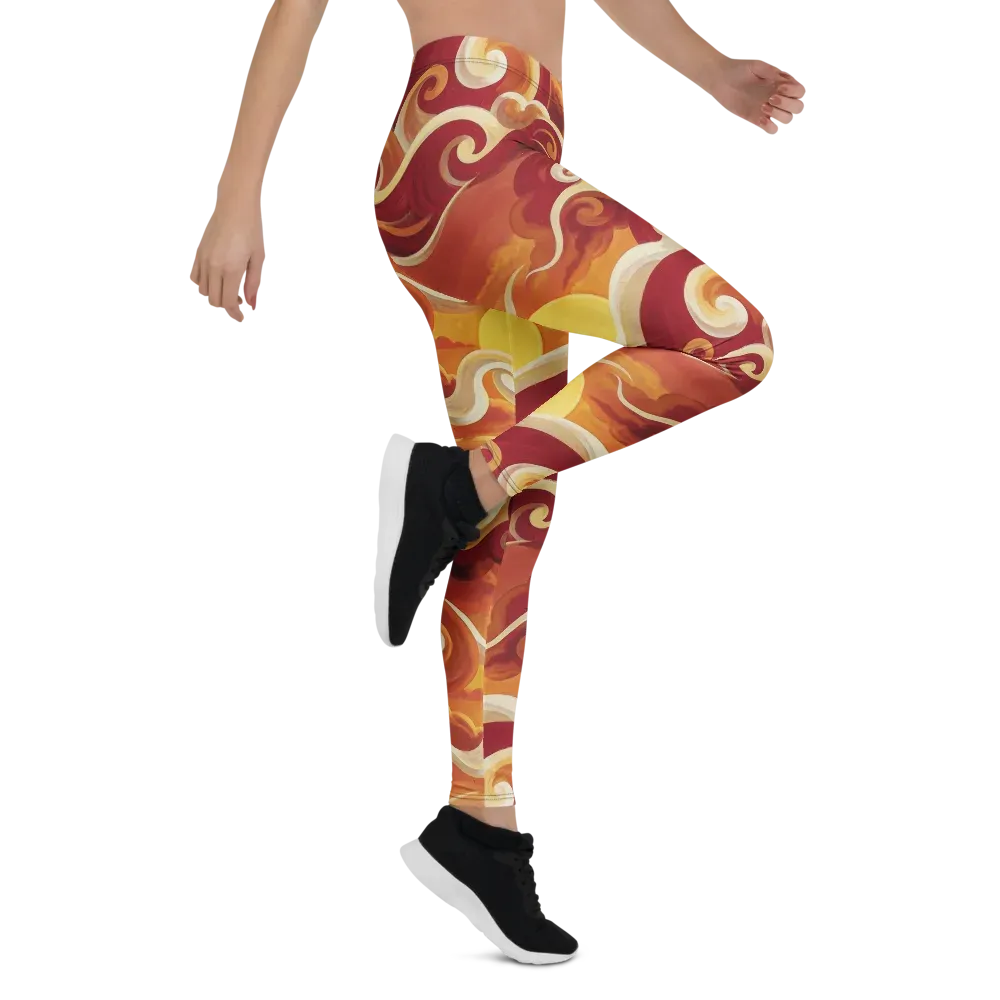 Sunset Undertow on Leggings — Right