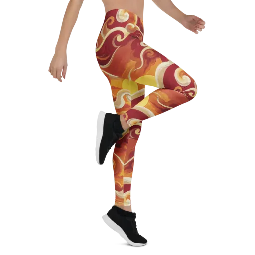Sunset Undertow on a Leggings