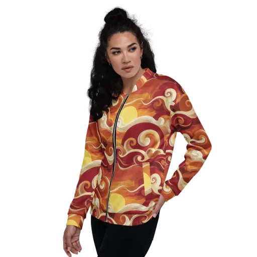Sunset Undertow on a Bomber Jacket