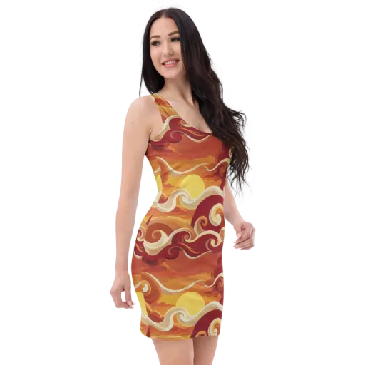 Sunset Undertow on a Bodycon Dress