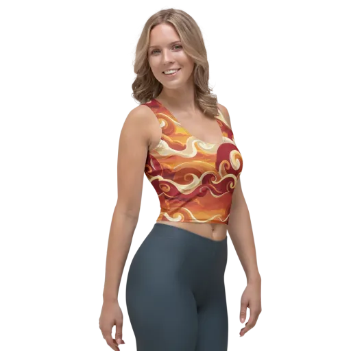 Sunset Undertow on a Crop Top