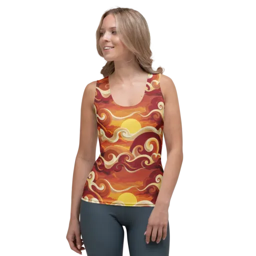Sunset Undertow on a Women's Tank Top