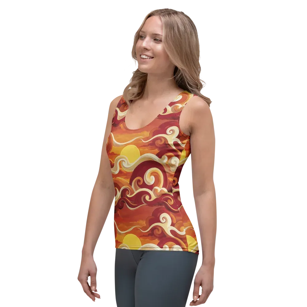 Sunset Undertow on Women's Tank Top — Left Front