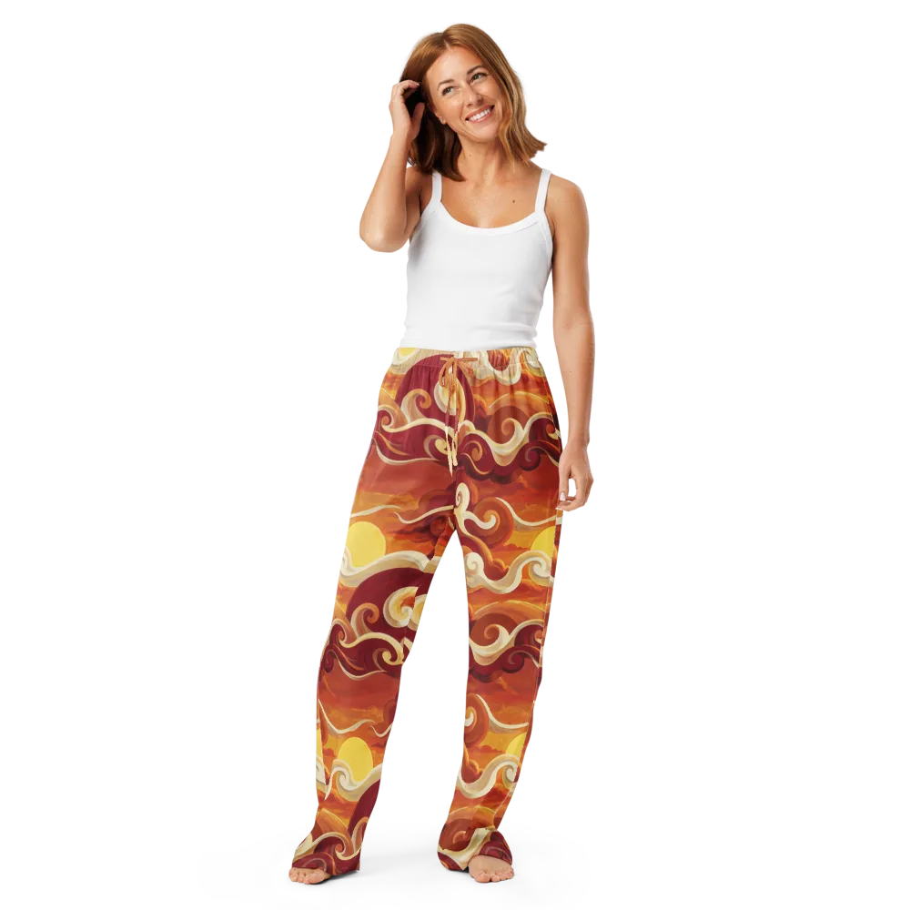 Sunset Undertow on Women's Pajama Pants — Front