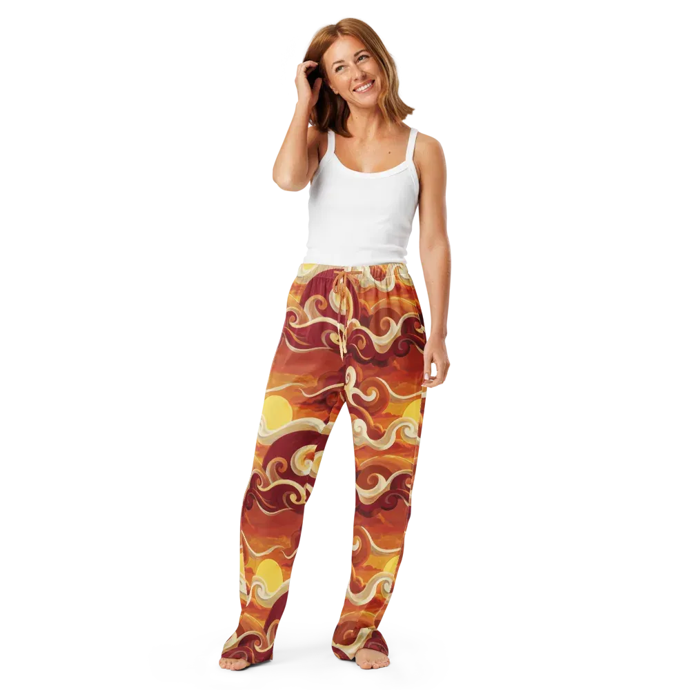 Sunset Undertow on Women's Pajama Pants — Front