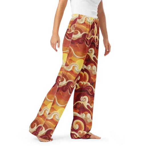 Sunset Undertow on a Women's Pajama Pants