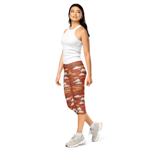 Ember Cloudscape on a Capri Leggings