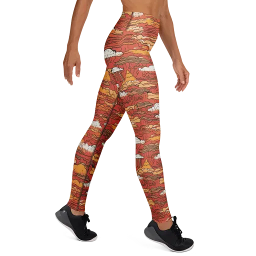 Ember Cloudscape on a Yoga Leggings