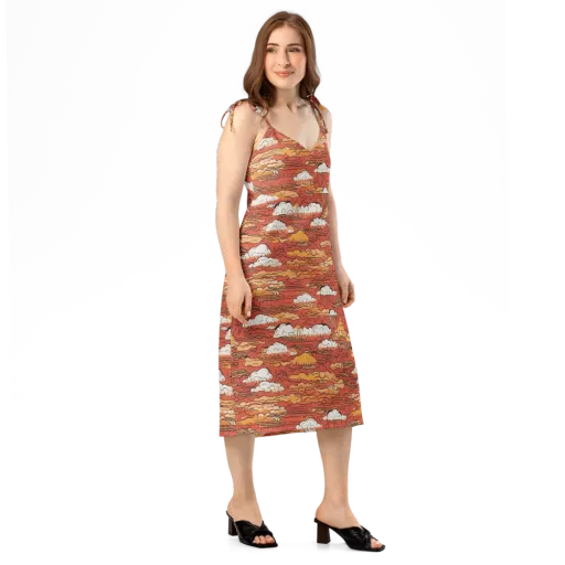 Ember Cloudscape on a Slip Dress
