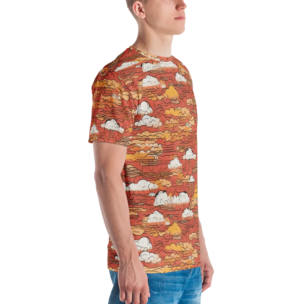 Ember Cloudscape on Men's Crew Neck T-Shirt — Right