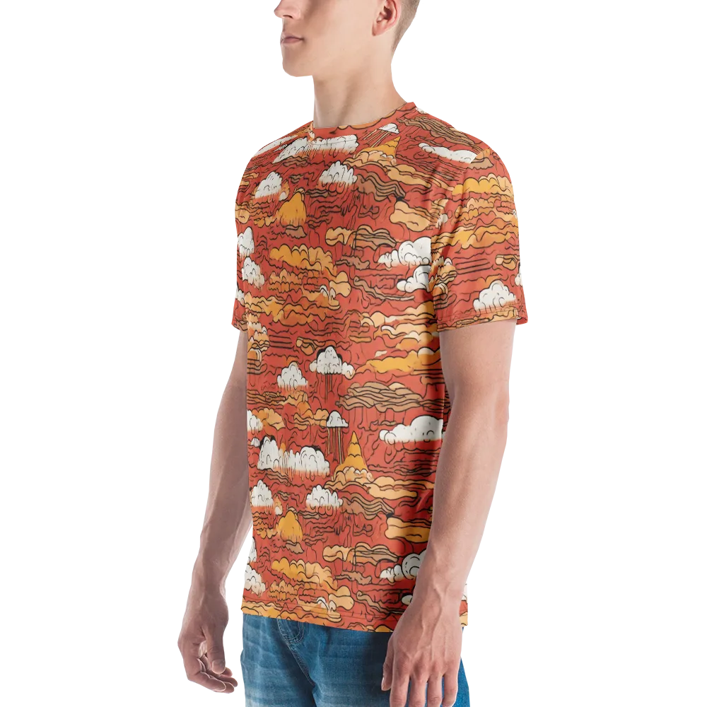 Ember Cloudscape on Men's Crew Neck T-Shirt — Left