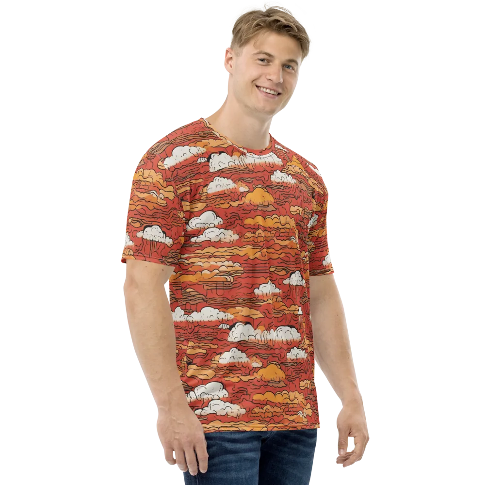Ember Cloudscape on Men's Crew Neck T-Shirt — Right