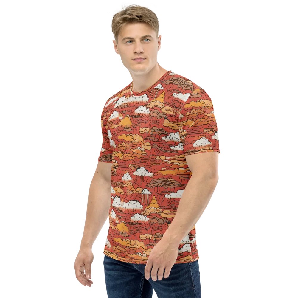 Ember Cloudscape on Men's Crew Neck T-Shirt — Left