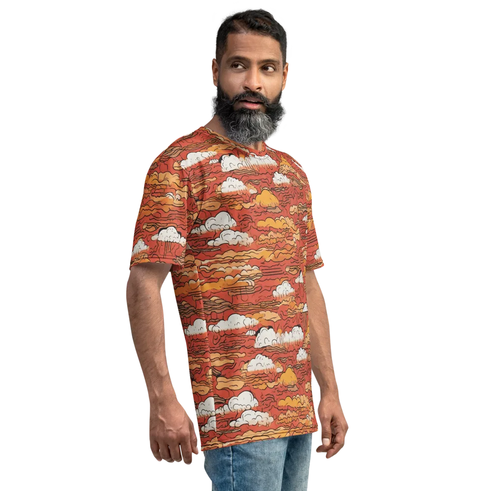 Ember Cloudscape on Men's Crew Neck T-Shirt — Right