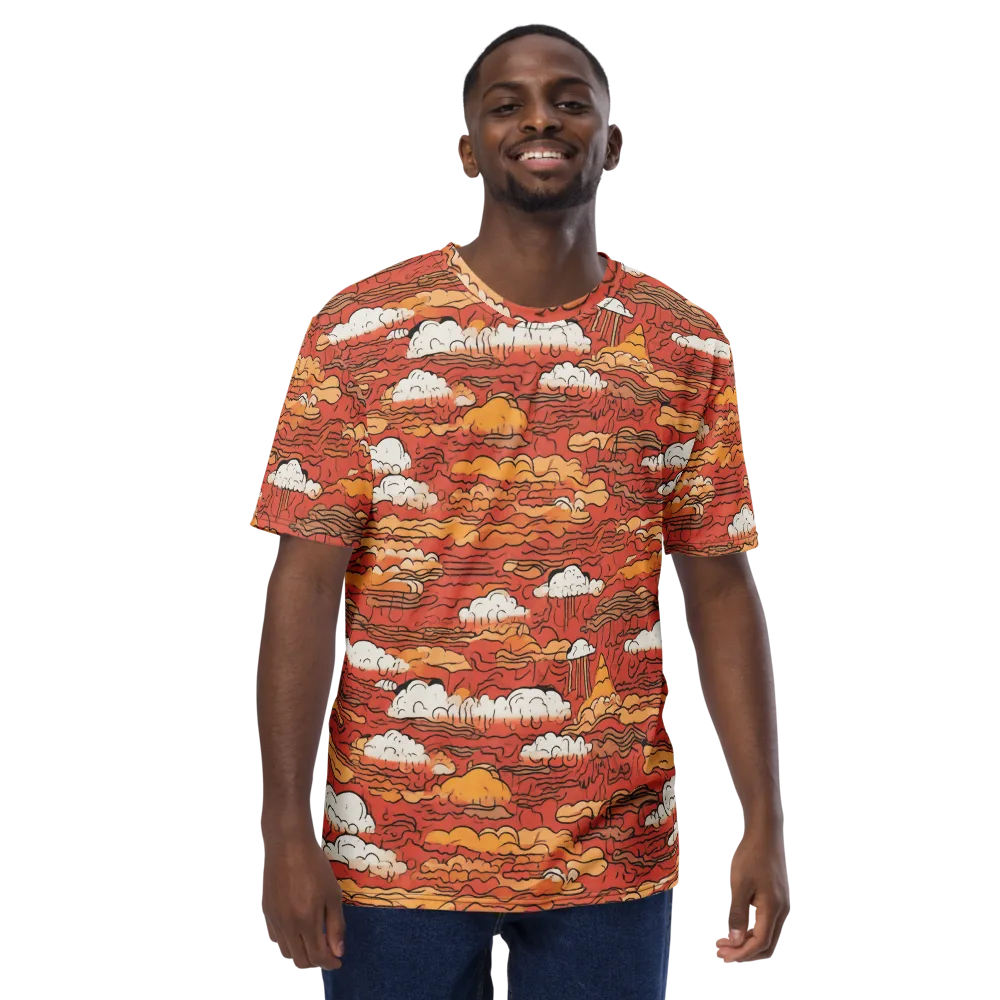 Ember Cloudscape on Men's Crew Neck T-Shirt — Front