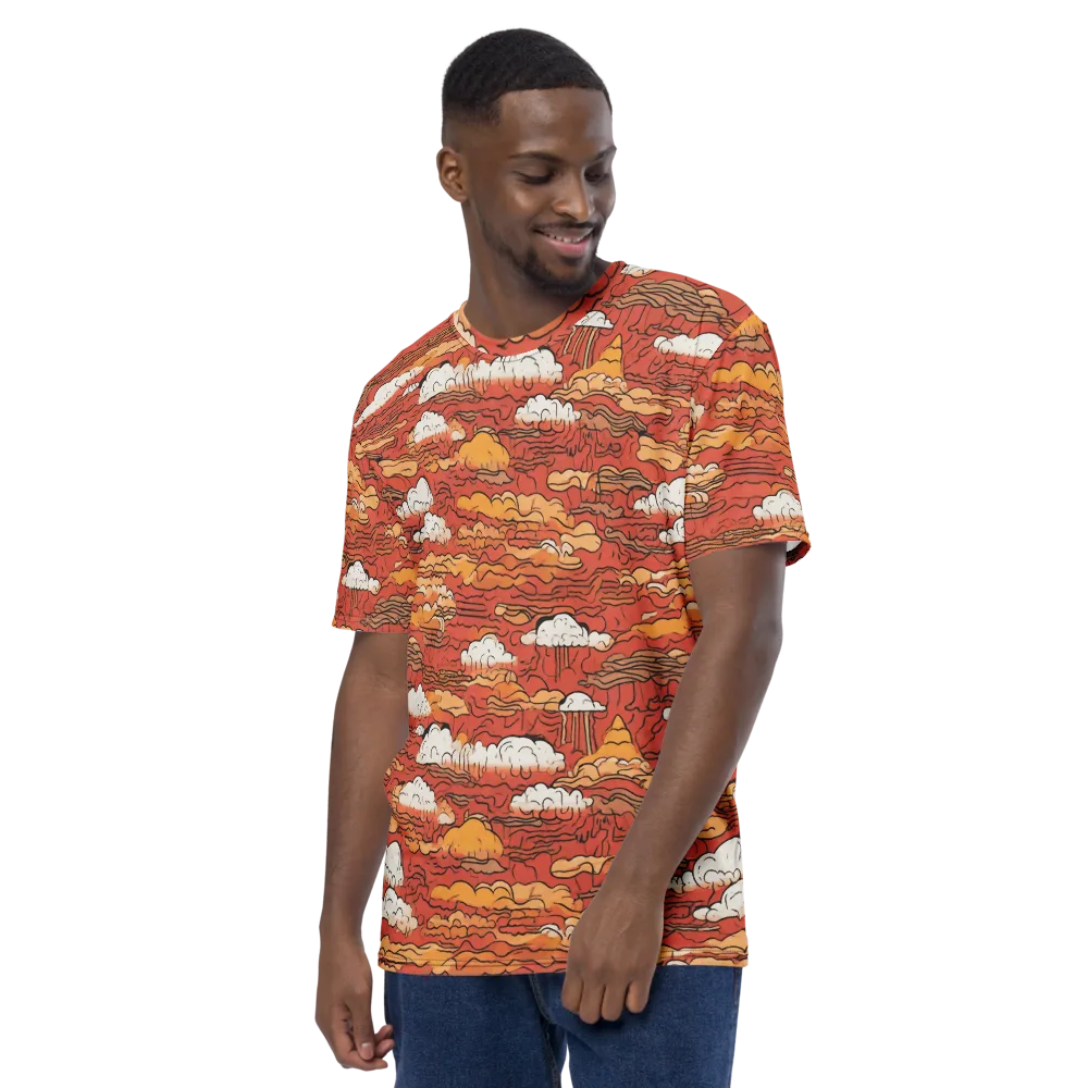 Ember Cloudscape on Men's Crew Neck T-Shirt — Left