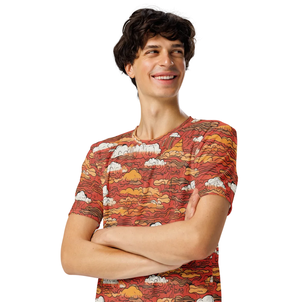 Ember Cloudscape on Men's Crew Neck T-Shirt — Left Front