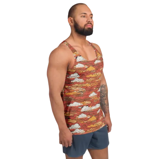 Ember Cloudscape on a Men's Tank Top