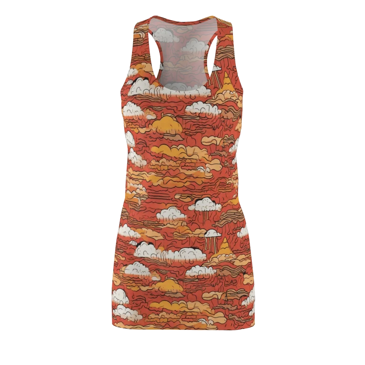 Ember Cloudscape on Racerback Dress — Front