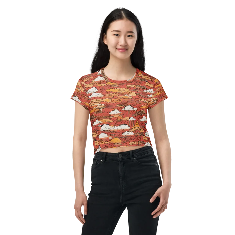 Ember Cloudscape on Crop Tee — Front