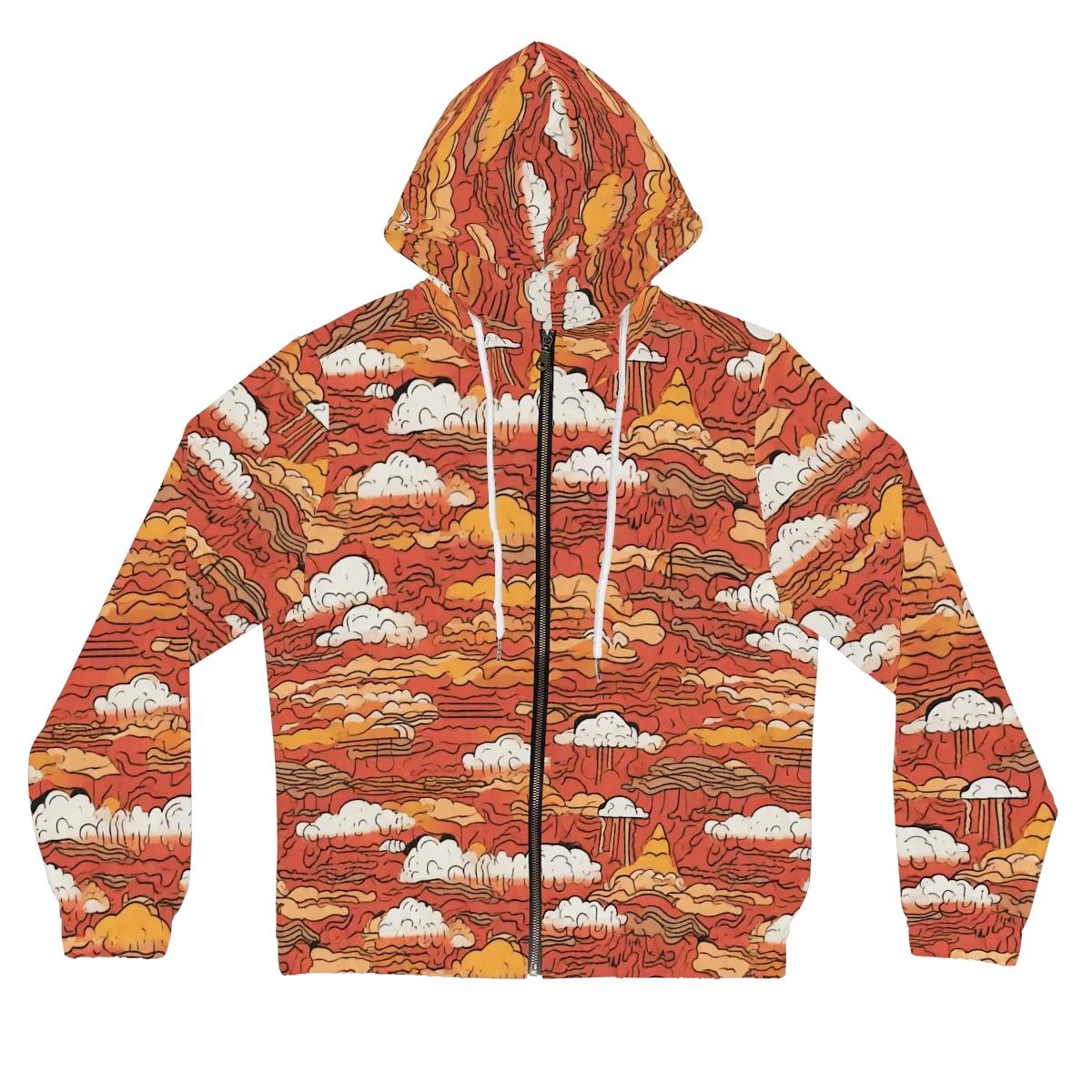 Ember Cloudscape on Women's Full-Zip Hoodie — Front