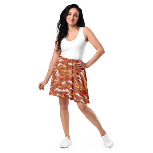 Ember Cloudscape on a Skater Skirt