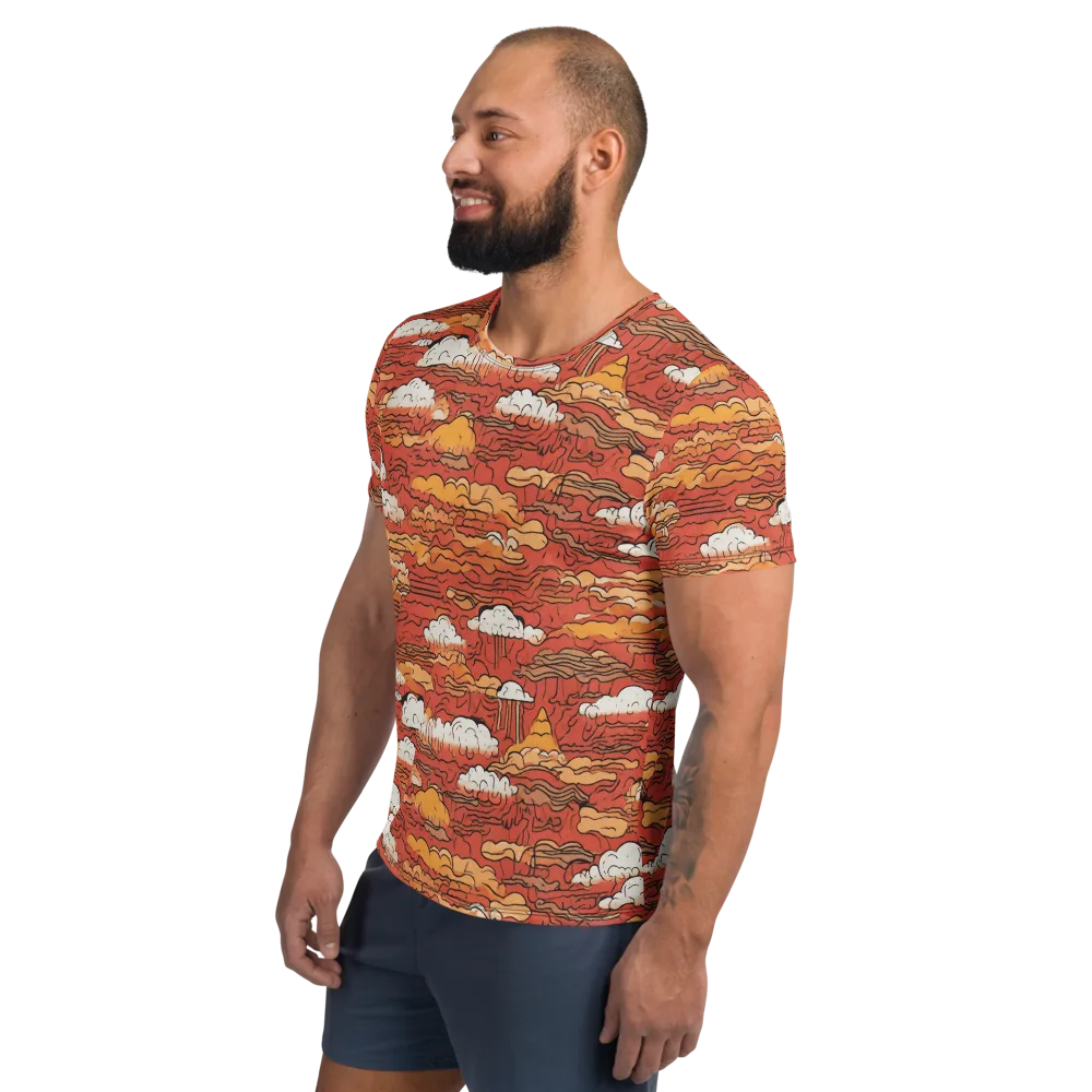 Ember Cloudscape on Men's Athletic T-Shirt — Left