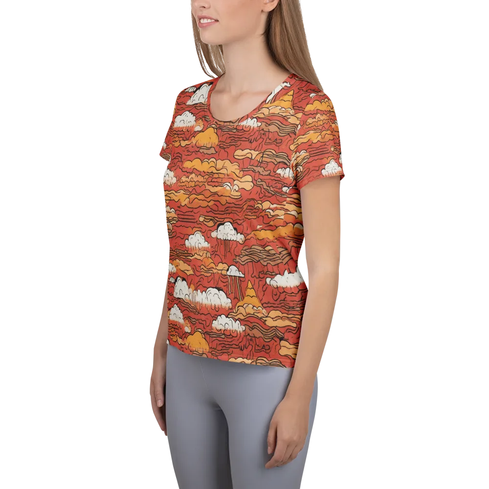 Ember Cloudscape on Women's Athletic T-Shirt — Left